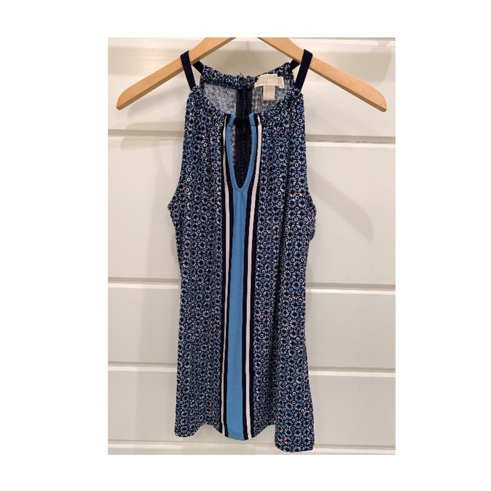 Michael Kors Sleeveless Keyhole Blouse